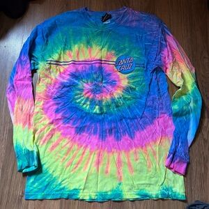 Santa Cruz Skateboards Multicolor Tie-Dye Long Sleeve Tee